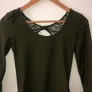 Olive green Quarter sleeve Shirt